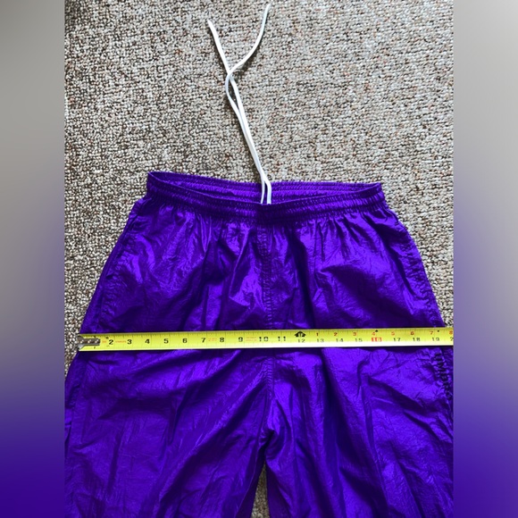 Umbro Retro Windbreaker Track Parachute Pants Athletic Joggers Vintage M Purple - Picture 12 of 12